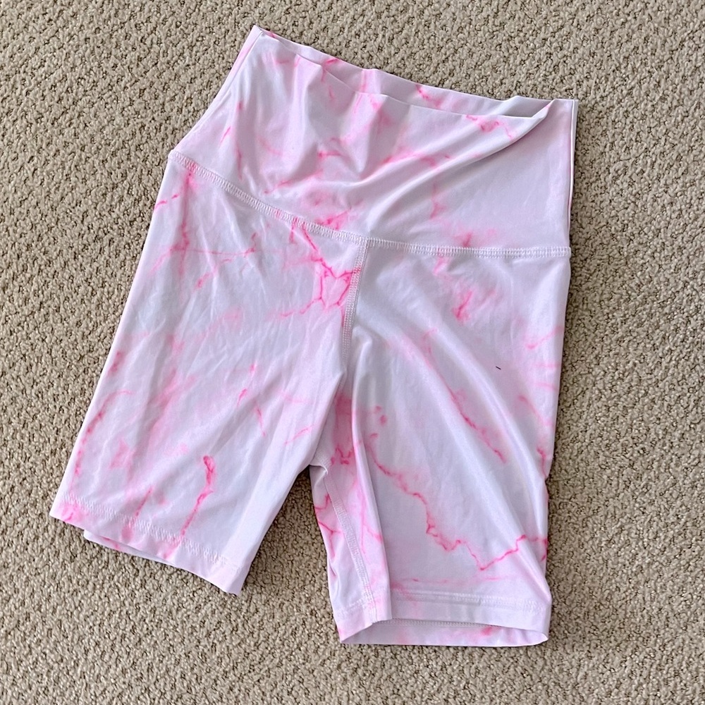 Pink biker shorts